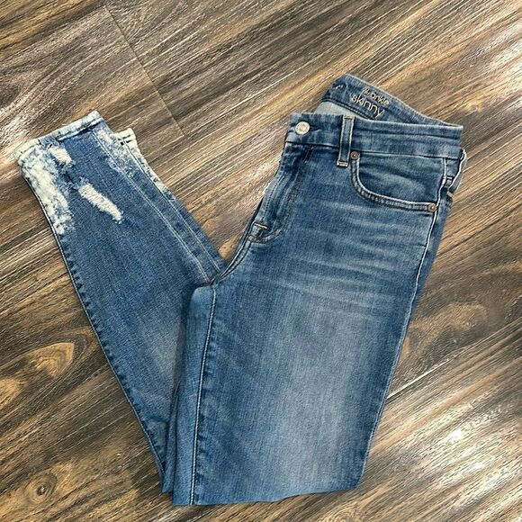 7 for all Mankind Ankle Skinny Jeans - Picture 1 of 8